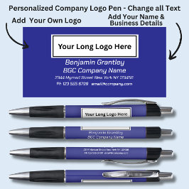 Bedrijfsgegevens toevoegen Naam, Royal Blue Achter Pen