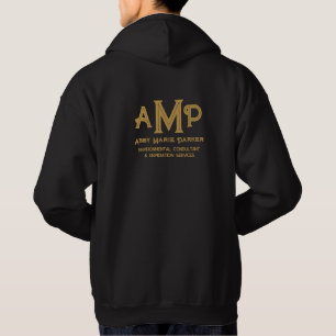 Bedrijfsgoud Monogram Naam van de werknemer Hoodie