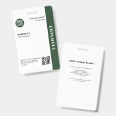 Bedrijfsidentificatiecode Aangepaste QR-code Badge (Voor- en achterkant)