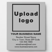 Bedrijfsinformatie over grijze Plaque Fotoplaat (Voorkant)