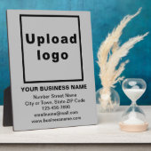 Bedrijfsinformatie over grijze Plaque Fotoplaat (Zijkant)