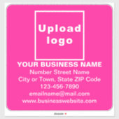 Bedrijfsinformatie over Pink Large Square Vinyl Sticker (Vel)