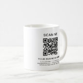 Bedrijfsinformatie QR-code Scan me Aangepaste prom Koffiemok (Voorkant rechts)