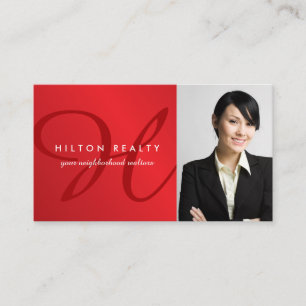 Bedrijfskaart voor professionele monogram visitekaartje