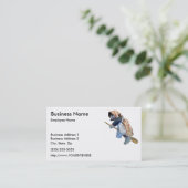 Bedrijfskaartmodel voor Kitchen Witch Riding Spoon Visitekaartje (Staand voorkant)