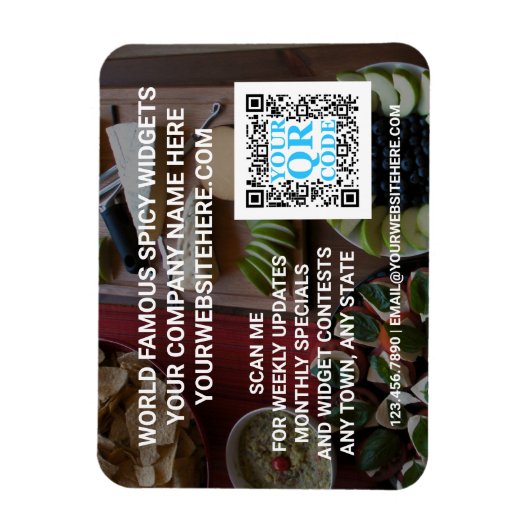 Bedrijfsklare QR-code Dark Photo Company Proberen Magneet (Verticaal)