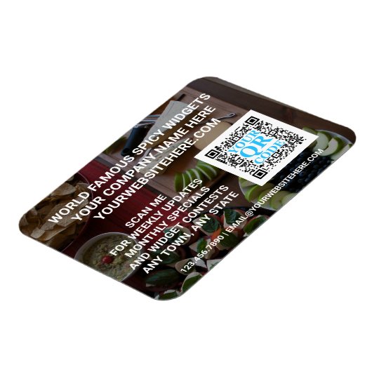 Bedrijfsklare QR-code Dark Photo Company Proberen Magneet (Linkerzijde)