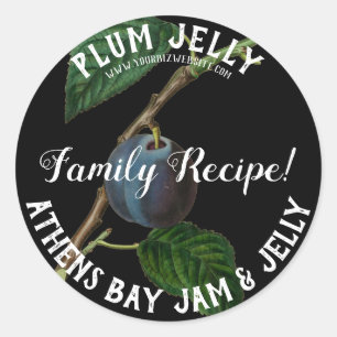 Bedrijfslabel van plum Jelly Ronde Sticker