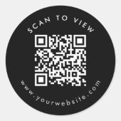 Bedrijfslabels Aangepaste ronde scanbare QR-code Ronde Sticker (Voorkant)