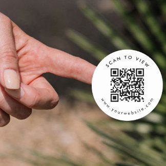 Bedrijfslabels Aangepaste ronde scanbare QR-code Sticker