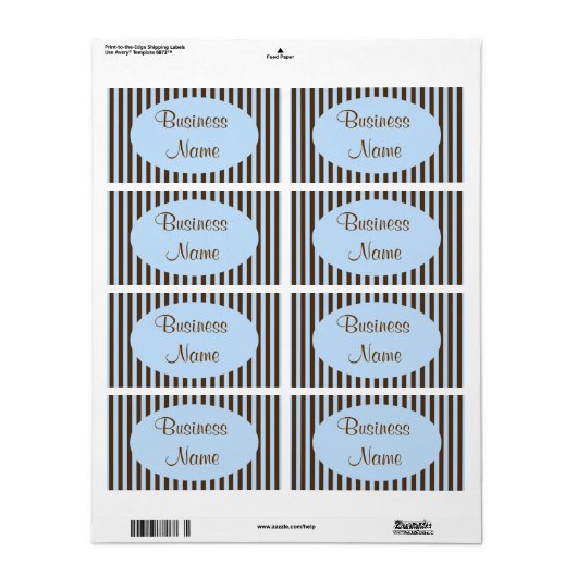 Bedrijfslabels Etiket (Full Sheet)