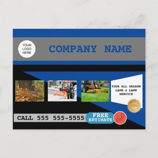 Bedrijfsleven voor Eigen zorg en sneeuwverwijderin Briefkaart (Voorkant)