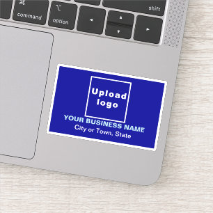 Bedrijfslocatie op Blue Rectangle Vinyl Sticker