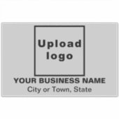 Bedrijfslocatie op Grey Large Rectangle Vinyl Sticker (Voorkant)