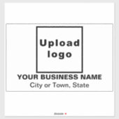 Bedrijfslocatie op wit groot rechthoekig vinyl sticker (Vel)