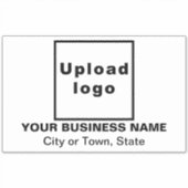 Bedrijfslocatie op wit groot rechthoekig vinyl sticker (Voorkant)