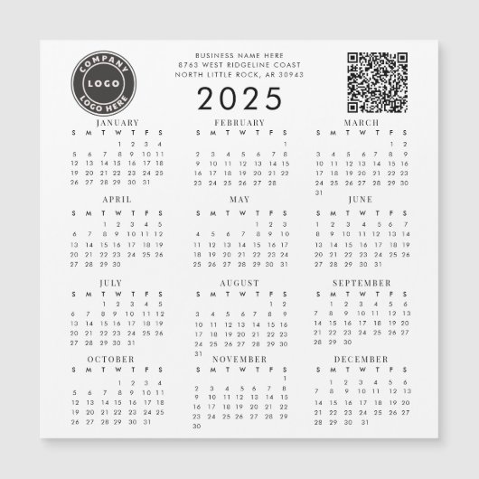 Bedrijfslogo Bedrijf QR-code 2025 Agenda (Voorkant)