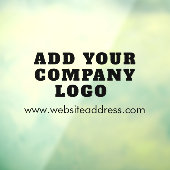 Bedrijfslogo en website URL Bedrijf Raamsticker (Vel 3)