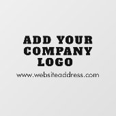 Bedrijfslogo en website URL Bedrijf Raamsticker (Vel)