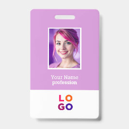 Bedrijfslogo, Foto, Qr-code, naamkaartje Badge