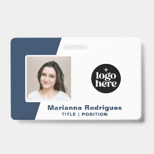 Bedrijfslogo Foto Streepjescode Aangepaste Persone Badge
