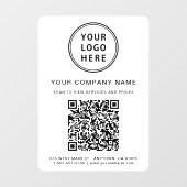 Bedrijfslogo Maak uw QR-code Raamsticker (Vel)