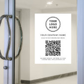 Bedrijfslogo Maak uw QR-code Wit Raamsticker
