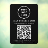 Bedrijfslogo Maak uw QR-code Zwart Raamsticker (Vel 3)