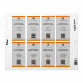 Bedrijfslogo Naam Motto Adres QR Code Groot Etiket (Full Sheet)