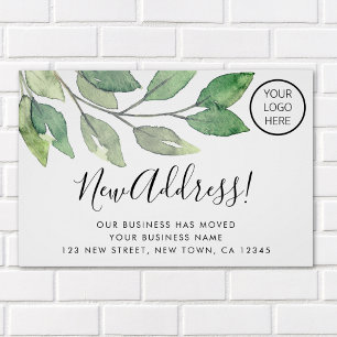 Bedrijfslogo Nieuw Adres Watercolor Poster Perfect Poster