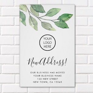 Bedrijfslogo Nieuw Adres Waterverf Perfect Poster