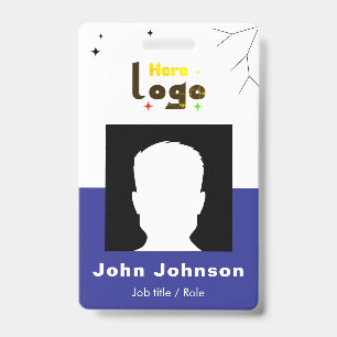 Bedrijfslogo op foto-pasje voor personeel badge