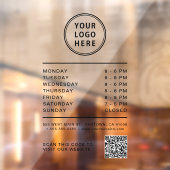 Bedrijfslogo Openingstijden QR-code Raamsticker (Vel 2)