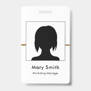 Bedrijfslogo, Personeels-ID, Minimalistisch Badge