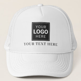 Bedrijfslogo plus tekst trucker pet