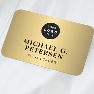 Bedrijfslogo professionele werknemer namaak goud naamplaatje