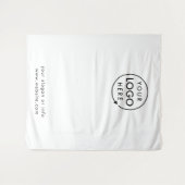 Bedrijfslogo | Professionele witte foto-achtergron Wandkleed (Voorkant (horizontaal))