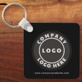 Bedrijfslogo QR-code en bedrijfswebsite Sleutelhanger (Voorkant)