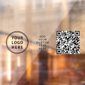 Bedrijfslogo QR-code horizontaal Raamsticker (Vel 2)