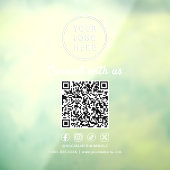 Bedrijfslogo QR-code Maak contact met ons Wit Raamsticker (Vel 3)