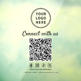 Bedrijfslogo QR-code Neem contact met ons op Raamsticker