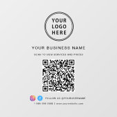 Bedrijfslogo QR-code Raamsticker (Vel)