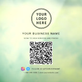 Bedrijfslogo QR-code Raamsticker (Vel 3)