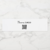 Bedrijfslogo & QR-code Waterfles Etiket (Enkel label)