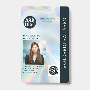 Bedrijfslogo QR-code Werknemer Foto ID Badge