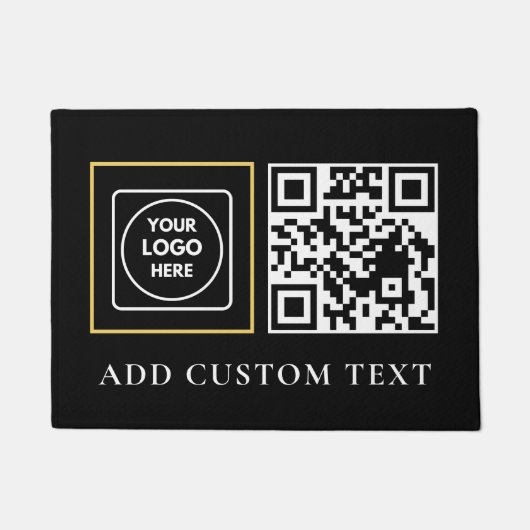 Bedrijfslogo QR-code zakendoormat Deurmat (Voorkant)