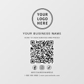 Bedrijfslogo Scan om QR-code te bekijken Raamsticker (Vel)