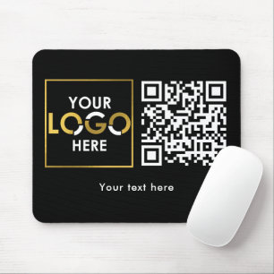 Bedrijfslogo Uw Logo Hier QR Code Modern Muismat