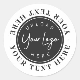 Bedrijfslogo uw manier ronde sticker