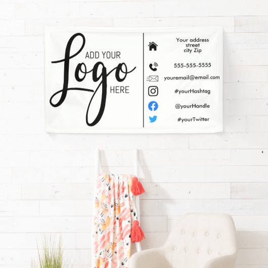 Bedrijfsmarketing bedrijf voeg uw logo toe spandoek (Insitu)